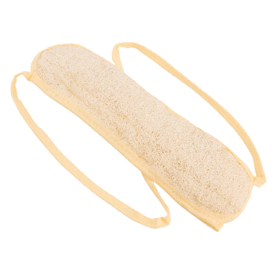 Dual sided natural loofah back scrubber with straps by Spongean
