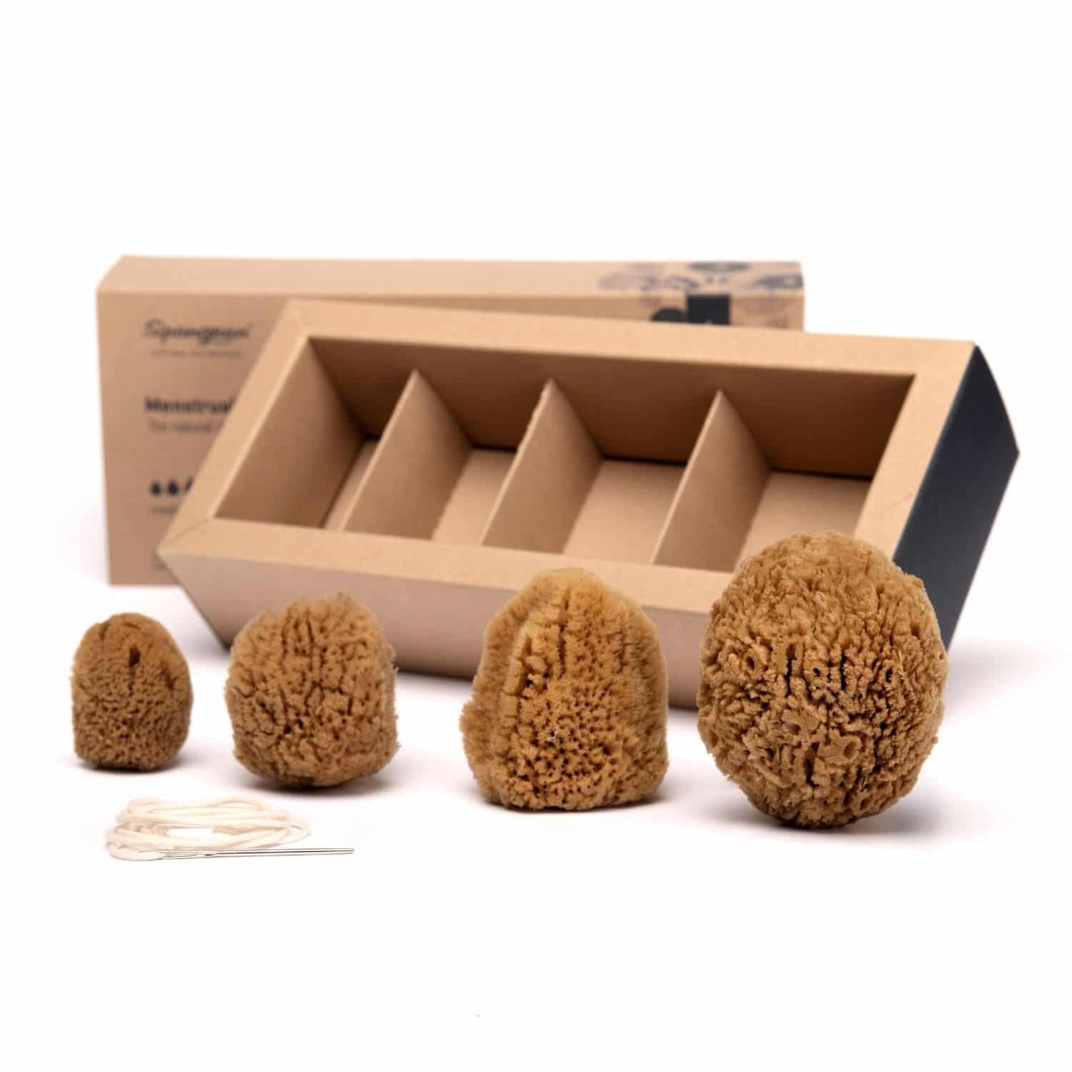 Natural menstrual care sponges